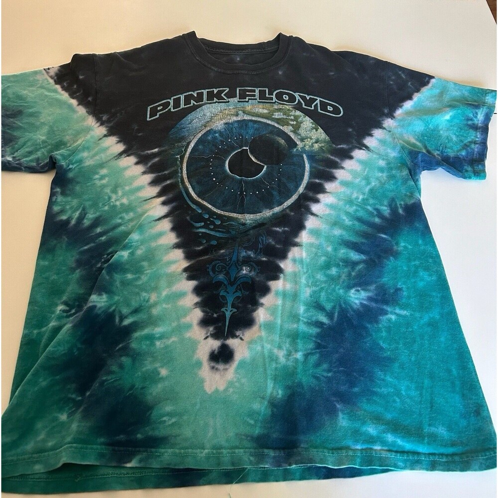 Y2K 2007 Liquid Blue Pink Floyd Pulse Tie Dye All Over Print Men’s
